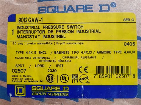 Square D 9012 gaw-1 ser.c pressure switch – Aeliya Marine Tech