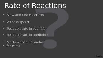 Image result for Rate of Reaction Example