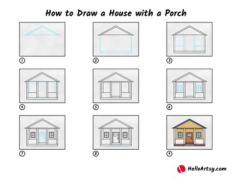 Image result for Step by Step Drawing Houses