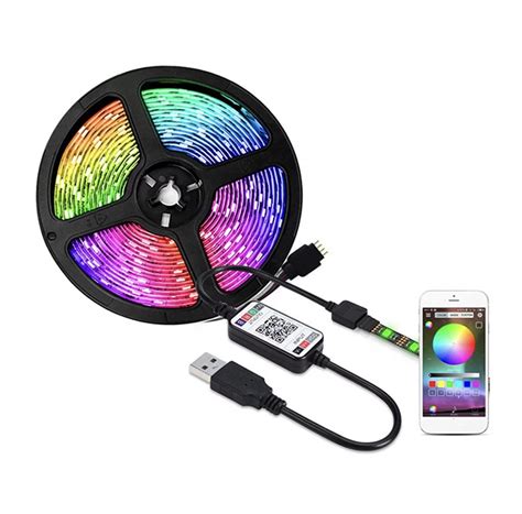 Buy GLOWSERIE 5M TV Backlight APP,USB Bluetooth Strip Light RGB 5050 ...
