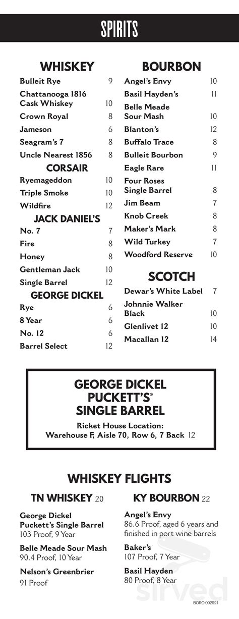 Puckett's Restaurant - Downtown Franklin menus in Franklin, Tennessee ...