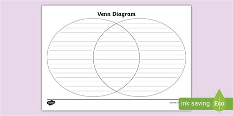 Lined Venn Diagram Template