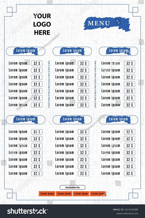 Cafeteria Menu 的图像结果