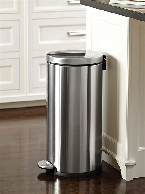 Mr. Bin Stainless Steel Dustbin | SS 202 Plain Pedal Bin with Plastic ...