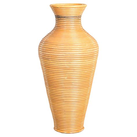 Tall Wicker Floor Vase