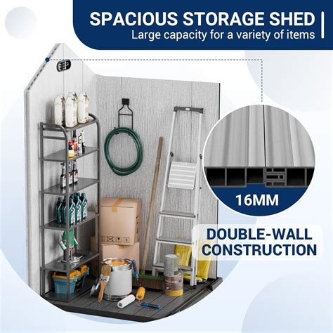 UDPATIO 4x4 FT Outdoor Resin Storage Shed, All India | Ubuy