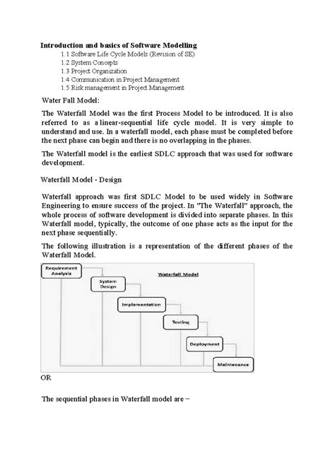 Software Engineering Unit: Overview of Development Models and ...