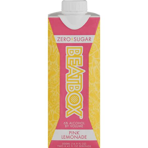 BeatBox Alcoholic Beverage, Zero Sugar, Pink Lemonade (16.9 fl oz ...