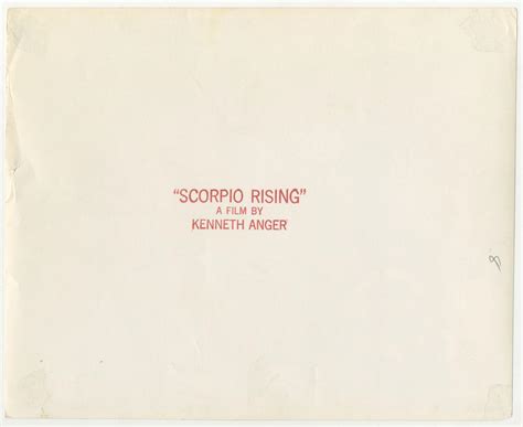 Scorpio Rising Production Still | Kenneth Anger