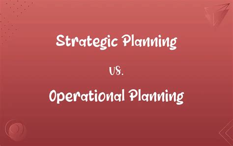 Strategic Plan vs Operational Plan 的图像结果