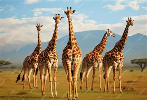 Premium Photo | Photo of cute giraffe groups in south Africa forest ...