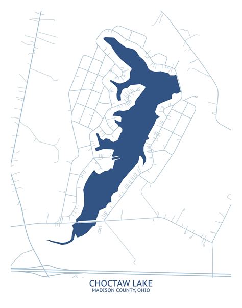 Choctaw Lake Ohio Map Pittsburgh Map Company - Etsy Hong Kong