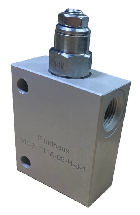 Counterbalance valve cartridge 3 Ports inline – Fluidhaus LLC