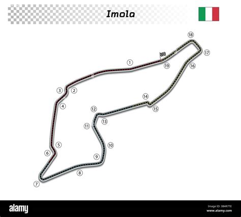 Imola circuit for motorsport and autosport. Italian grand prix race ...