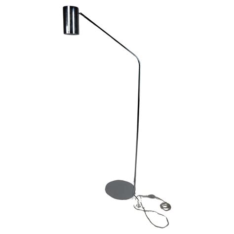 Mid-Century Modern Marble and Chrome Floor Lamp For Sale at 1stDibs
