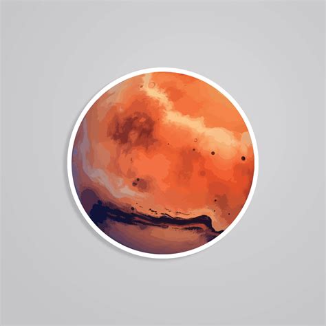 Planet Mars Casual Stickers