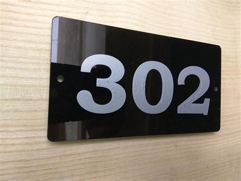 Buy Personalised Door Name Plate Black with Golden Acrylic Embossed ...