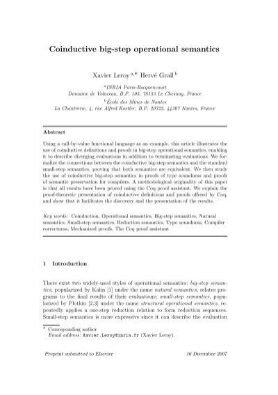 Image result for Big Step Operational Semantics