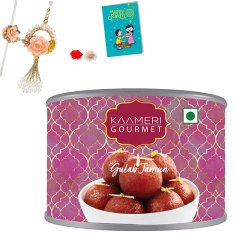 Kaameri Bazaar Rakhi for Brother and bhabhi combo with Sweets - Rakhi ...