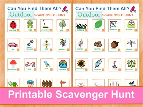 Scavenger Hunt for Kids Graphic by AfifShop · Creative Fabrica