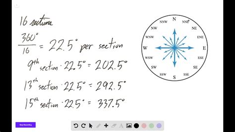 Image result for Counterclockwise Compass Degrees