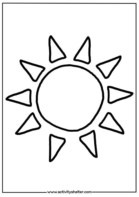 Sun Template Printable | Activity Shelter