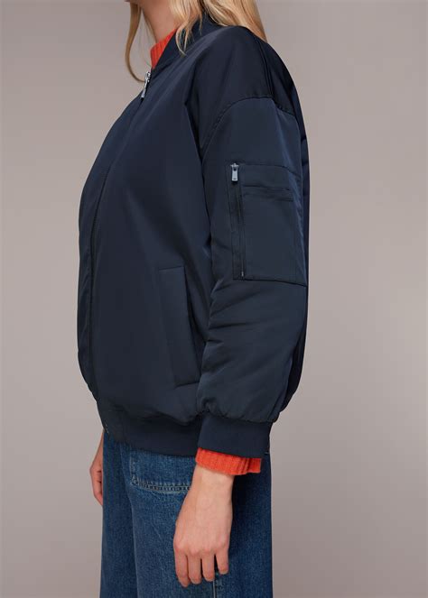 Navy Bomber Jacket in a Relaxed Fit with Side Pockets | Whistles ...