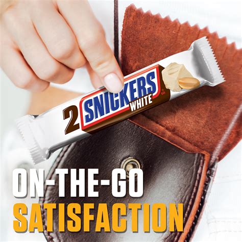 Snickers White Chocolate Candy Bar, Share Size, 2.84 oz - Rich, Creamy ...