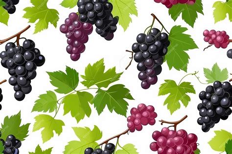 Premium Photo | Set of different wine green grapes black and red pink ...