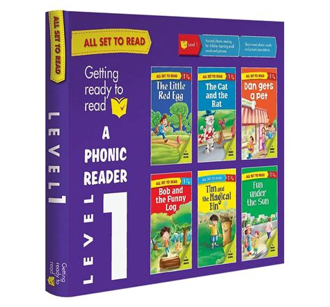 All set to Read-A Phoenic Reader-Level 1- Phonics Readers - 6 books in ...