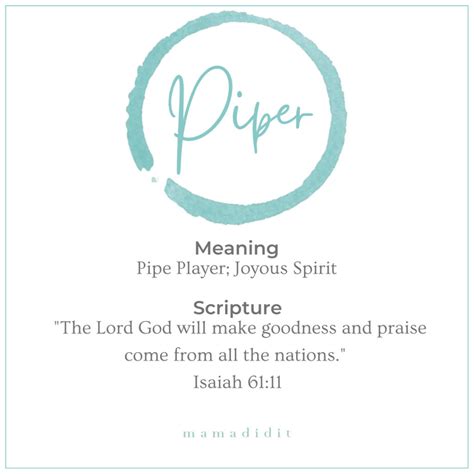 What Does Piper Mean