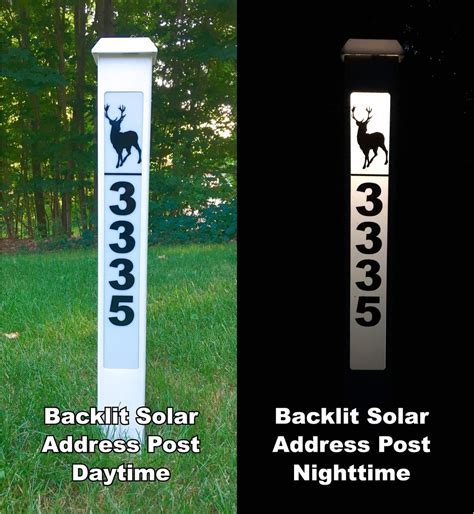 SOLAR ILLUMINATED ADDRESS Sign, Led, 10 Window Color Combos, Lighted ...