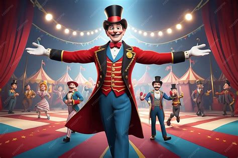 Premium Photo | Circus Ringmaster Cartoon Character Illustration