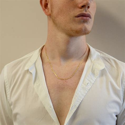 Catena da Uomo maglia traversino 50cm in oro giallo 18kt | Gioielloro ...
