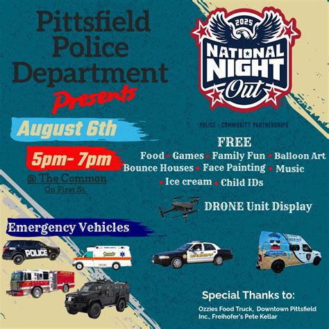 Pittsfield National Night Out, 100 1st St, Pittsfield, MA 01201-4717 ...