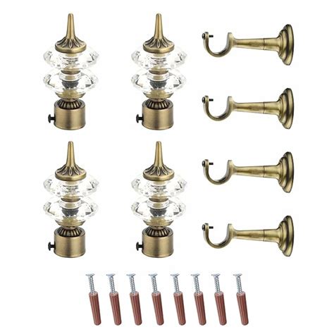 Double Diamond Aluminium Curtain Bracket - L Support Antique – Gloxy