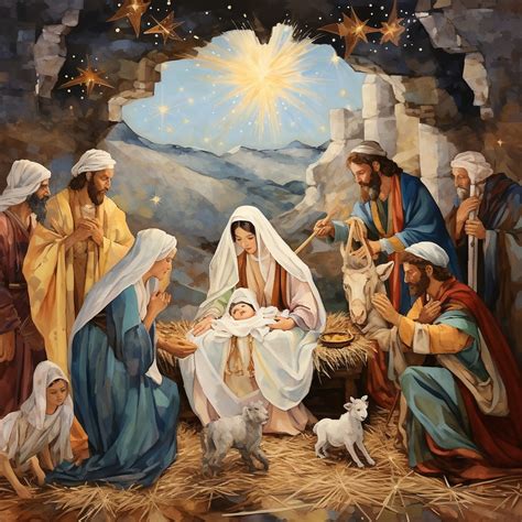 Christmas Nativity Scene Art Free Stock Photo - Public Domain Pictures