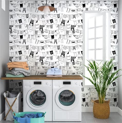 Laundry Room And Wallpaper at Andrew Gillan blog