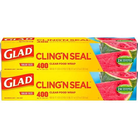 Glad Plastic Wrap Glad Press'n Seal GripTex Technology Food Plastic