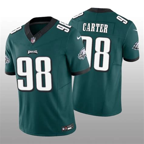 Philadelphia Eagles Jalen Carter White Jersey Vapor F.U.S.E. Limited ...