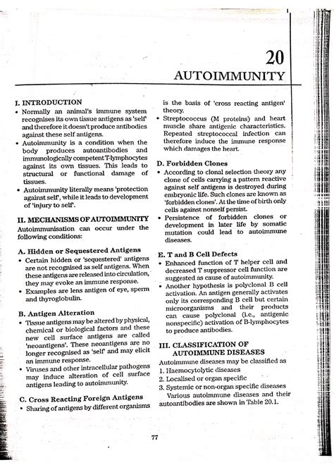 Autoimmunity - basic notes - Bsc Medical lab Technology - Studocu