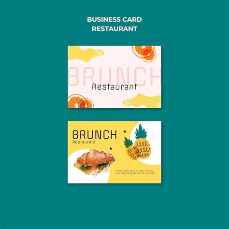 Restaurant Business Card Template 的图像结果