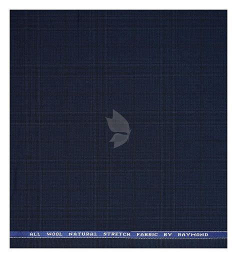 Raymond 100% Pure Wool (All Wool) Blue Color Striped with Natural ...