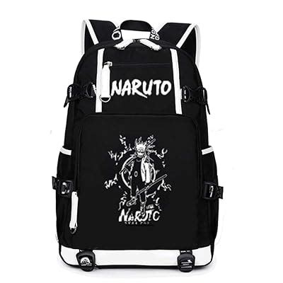 Buy Anime Naruto Sasuke Sharingan Akatsuki Red Cloud Backpack Large ...
