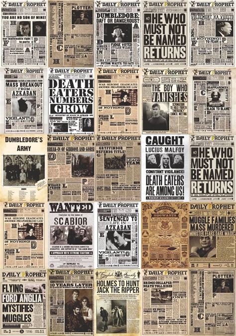 WRAP CRAFT Harry Potter Wall Stickers Posters for Wall Decor Collage ...