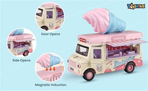 Buy Toyshine 1:36 Scale Die Cast Little Ice Cream Truck with Magnetic ...