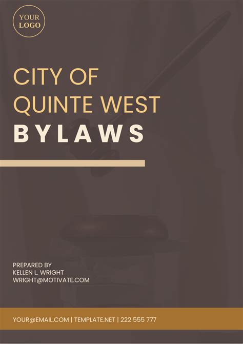Free City Of Quinte West Bylaws Template to Edit Online
