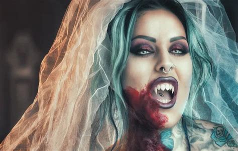 Wallpaper girl, vampire, the bride for mobile and desktop, section ...