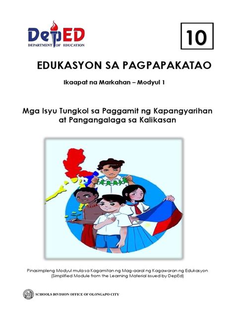 Image result for Module 1 ESP Grade 10 3rd Quarter