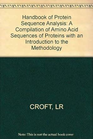 Buy Croft ∗handbook∗ Of Protein Sequence Analysis – Co Mpilof Amino ...